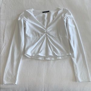 white charlize top - brandy melville